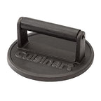 luxury Cuisinart 6.5" Cast Iron Smashed Burger Press, Round Flat Edge