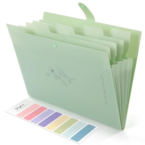 upgraded SKYDUE Expanding File Folder with 5 Pockets, for Daily Use