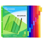 Smart Home 8-Tab Binder Dividers - Index Pockets Divider for Essentials