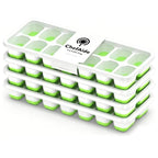 Classic ChefAide 4‑Pack Ice Cube Trays with Lids, 56‑Cube Total Stackable
