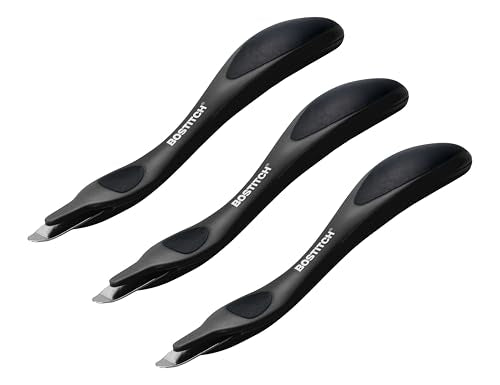 Classic Bostitch Office Professional Push Style convenient Staple Remover, Black, 3-Pack Set