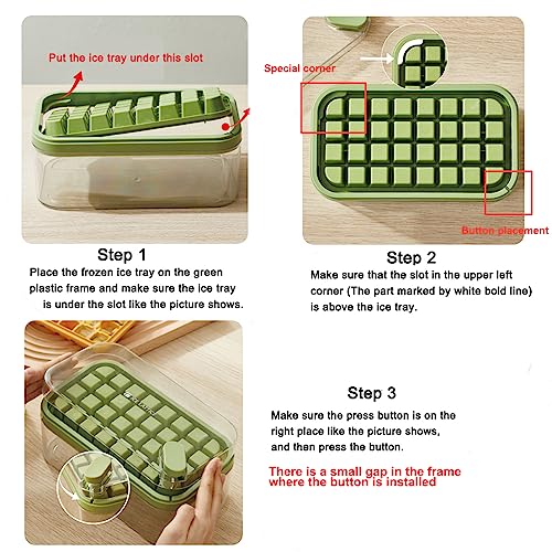 Eco-Friendly Ice Cube Tray with Lid and Bin, 2 Collection