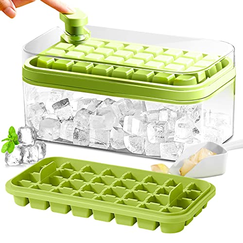 Eco-Friendly Ice Cube Tray with Lid and Bin, 2 Collection