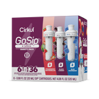 Natural Fruit Flavored GoSip 6-Pack Variety Pack CB6Q - Sugar-Free Fruit Flavor Cartridge Refill - Default Title