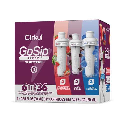 Natural Fruit Flavored GoSip 6-Pack Variety Pack CB6Q - Sugar-Free Fruit Flavor Cartridge Refill - Default Title