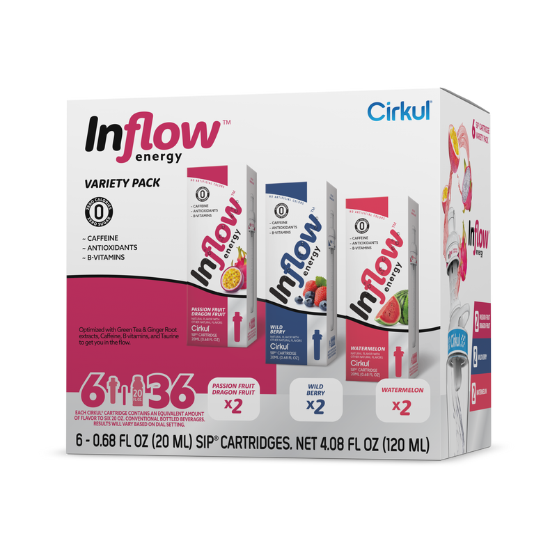 Zero-Calorie Inflow Energy 6-Pack Variety Pack VCUW - Zero-Calorie Multi-Flavor Sip Pods for Water Bottle - Default Title