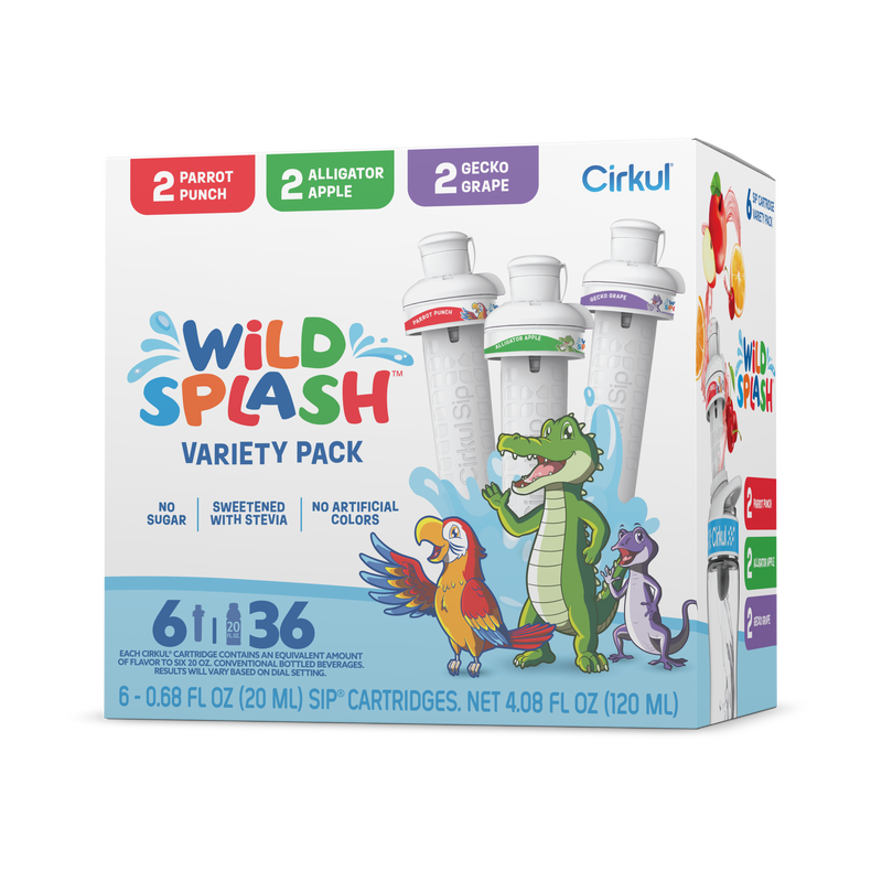 Zero-Calorie Wild Splash 6-Pack Variety Pack 2TB7 - Sugar-Free Fruit Flavor Cartridge Refill - Default Title