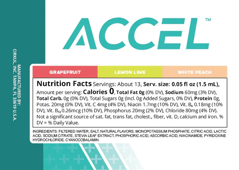 Zero-Calorie Accel 6-Pack Variety Pack IZ9I - Vitamin-Infused Natural Refreshing Flavor Core Detail