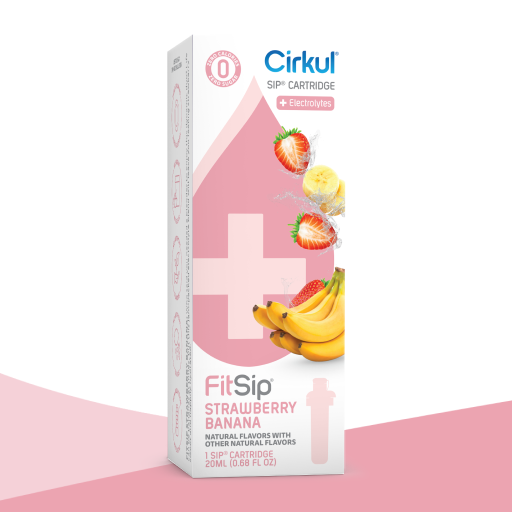 Sugar-Free FitSip Strawberry Banana 0KFS - Electrolyte Hydration Enhanced Taste Cartridges - Default Title