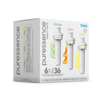 Vitamin-Infused Puressence 6-Pack Variety Pack 3T3F - Sugar-Free Fruit Flavor Cartridge Refill Detail