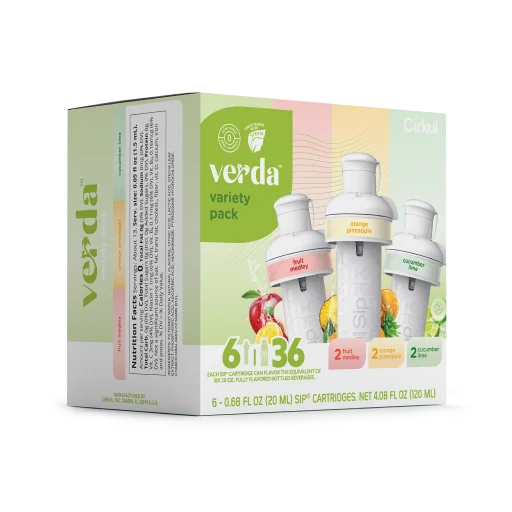 Refreshing Electrolyte Verda 6-Pack Variety Pack CT2I - Vitamin-Infused Natural Refreshing Flavor Core Detail